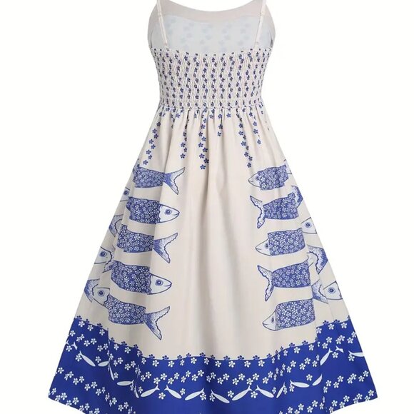 Flower & Fish Cami Dress - Picture 2 of 6